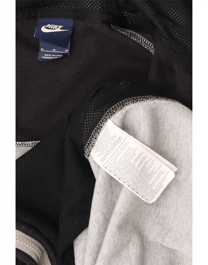 Nike Sweat à capuche zippé en coton color block gris moyen pour homme