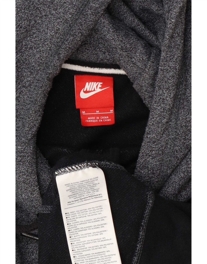 Nike Pull à capuche zippé en coton moucheté bleu marine moyen pour homme