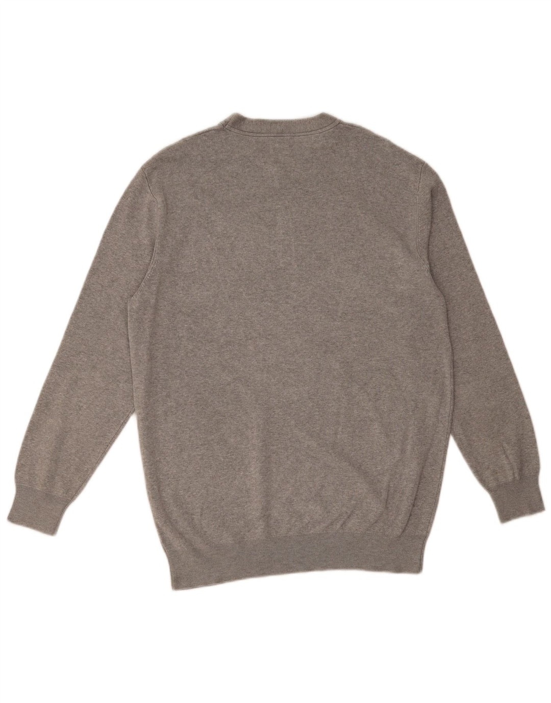 ZARA Pull à col rond pour homme Large Gris Viscose
