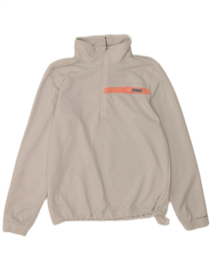 Columbia Sweat-shirt à col zippé pour homme Petit Gris Colorblock Polyester