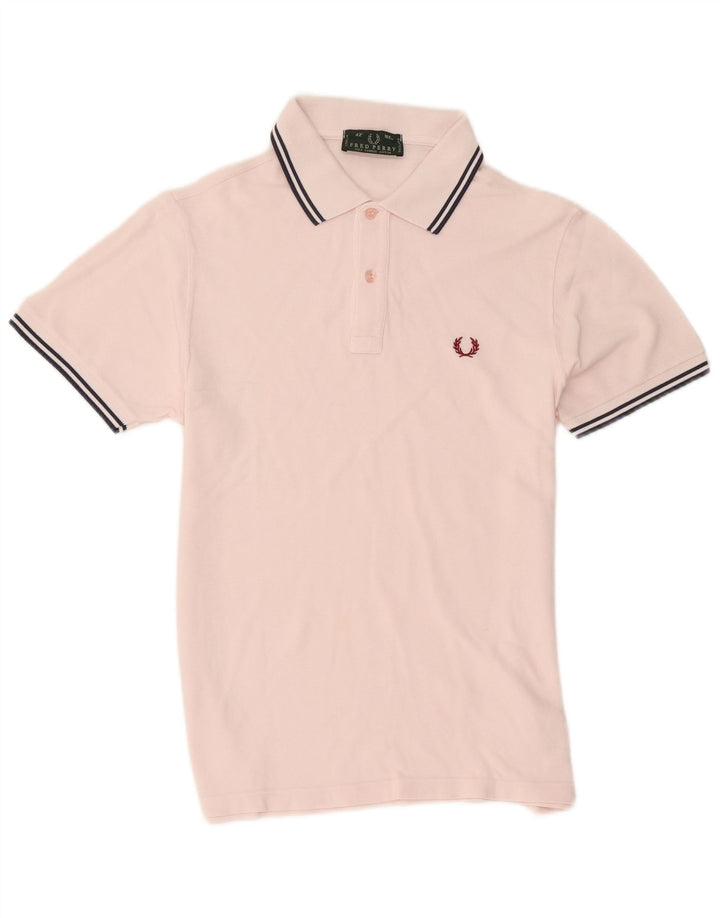 Fred Perry Polo Homme Rose Moyen Rayé Coton