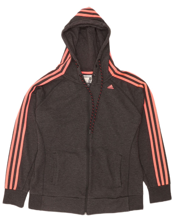 Adidas Climalite Zip Sweat à capuche pour femme UK 16/18 Large Gris Polyester