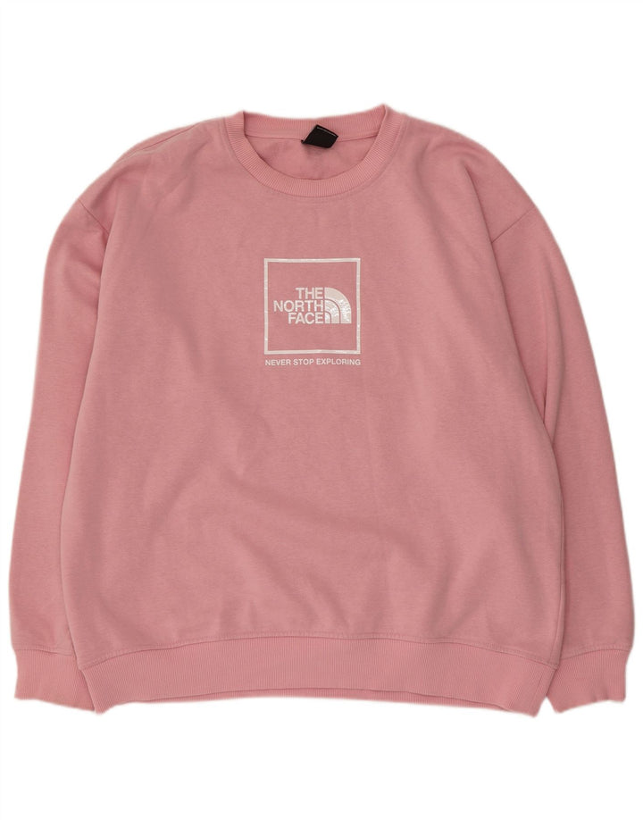 The North Face Sweat-shirt surdimensionné graphique pour femme UK 16 Large Rose
