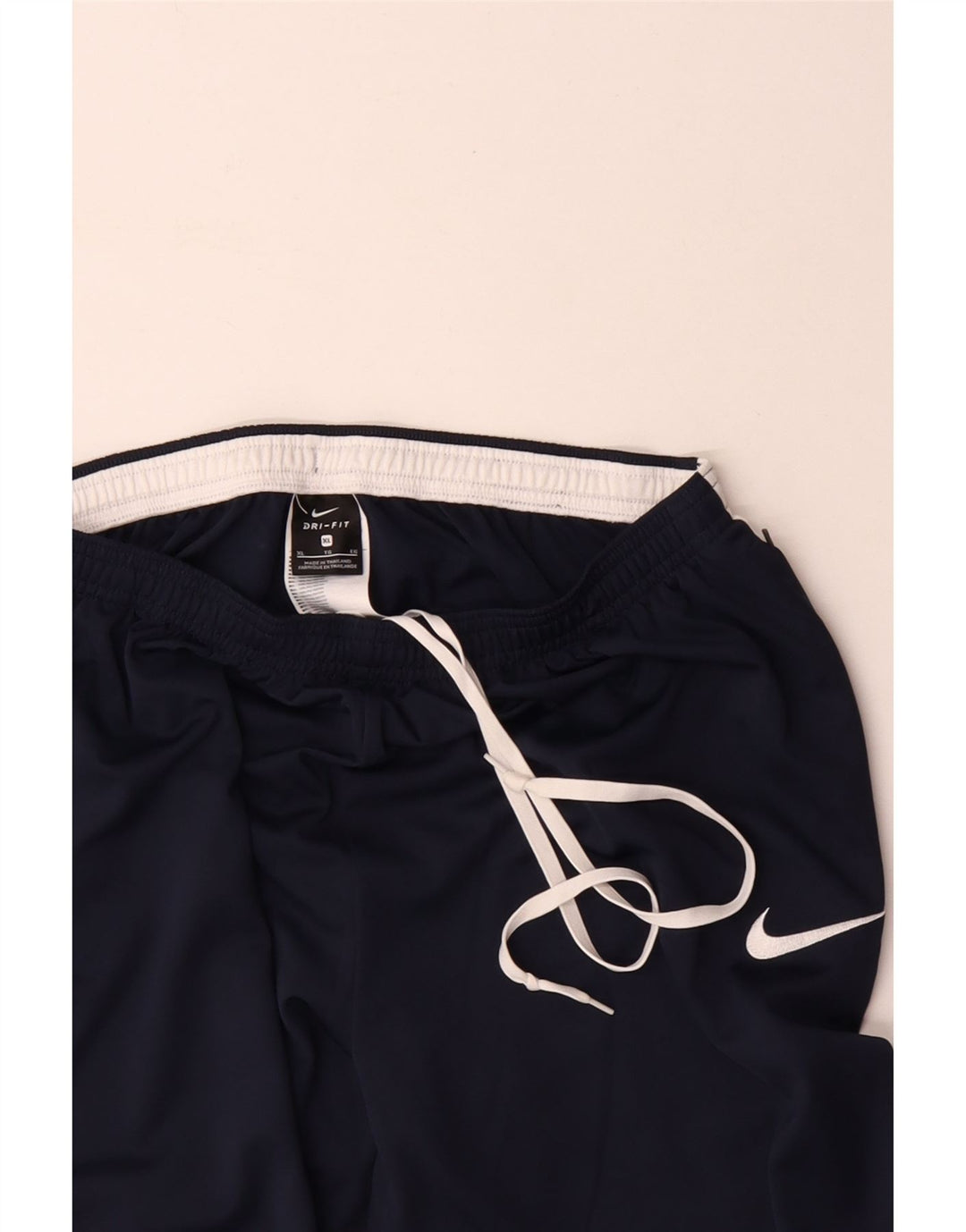 Nike Pantalon de survêtement Dri Fit pour homme XL Bleu marine Colorblock Polyester