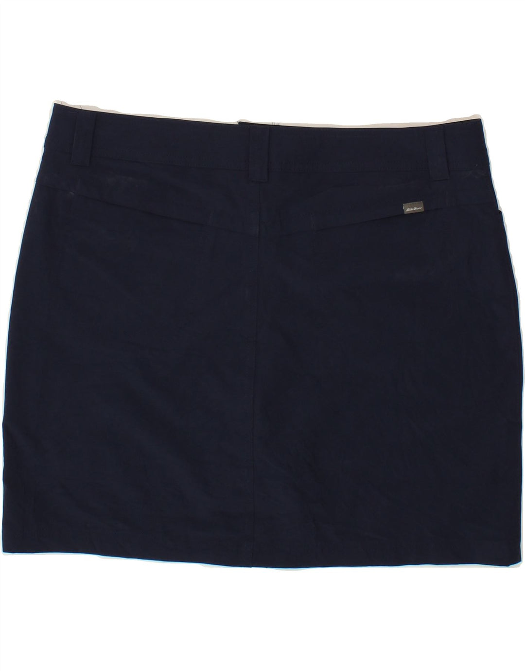 EDDIE BAUER Womens Mini Skirt UK 12 Medium W26  Navy Blue Polyester Vintage Eddie Bauer and Second-Hand Eddie Bauer from Messina Hembry 