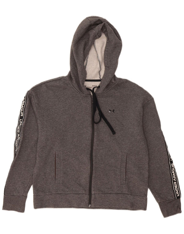 Under Armour Pull à capuche zippé pour femme UK 44 Gris moyen Colourblock