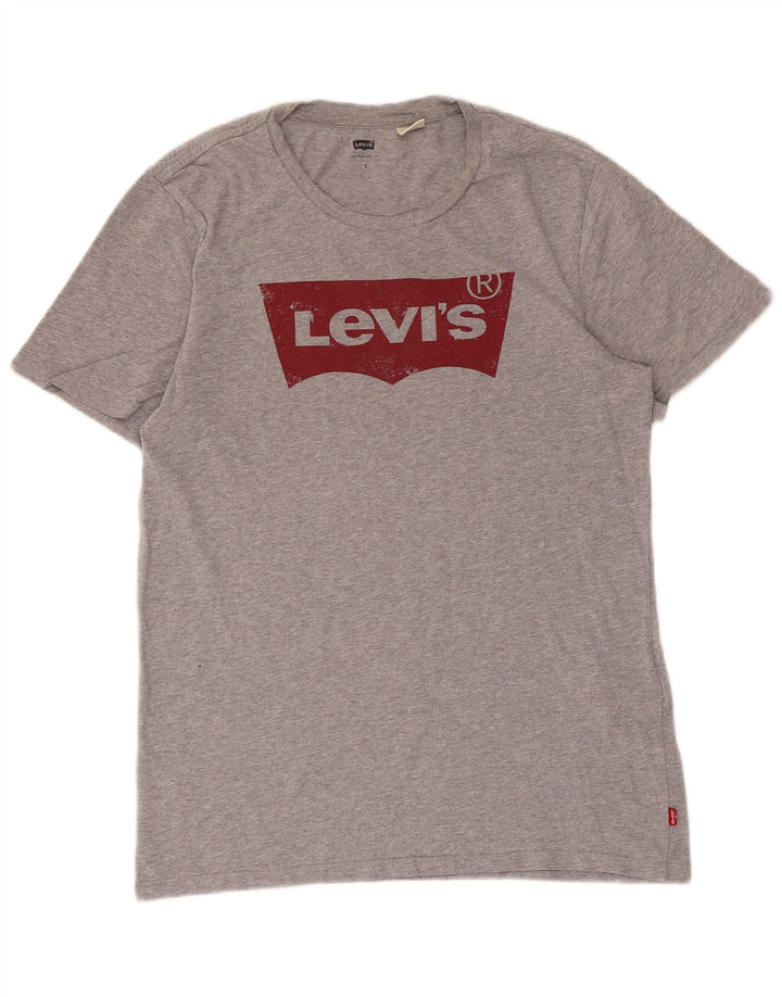 Levi's T-Shirt Graphique Homme Petit Gris Moucheté Coton