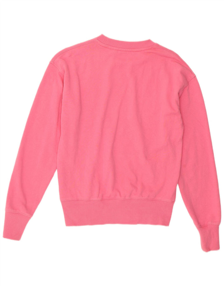Superdry Sweat-shirt surdimensionné pour femme UK 8 Petit coton rose