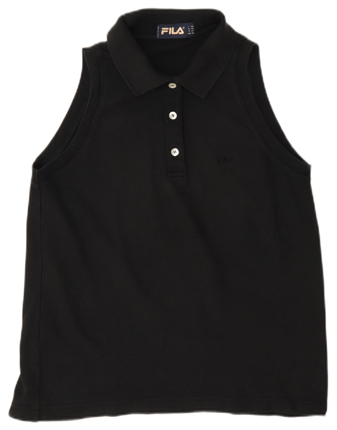 Fila Polo sans manches pour femme IT 46 Large Noir