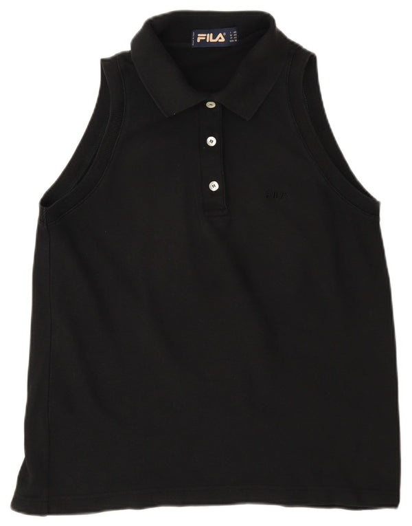 Fila Polo sans manches pour femme IT 46 Large Noir