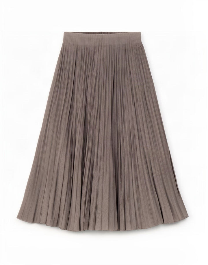 Zara Femme Jupe Plissée XS W24 Gris Polyester