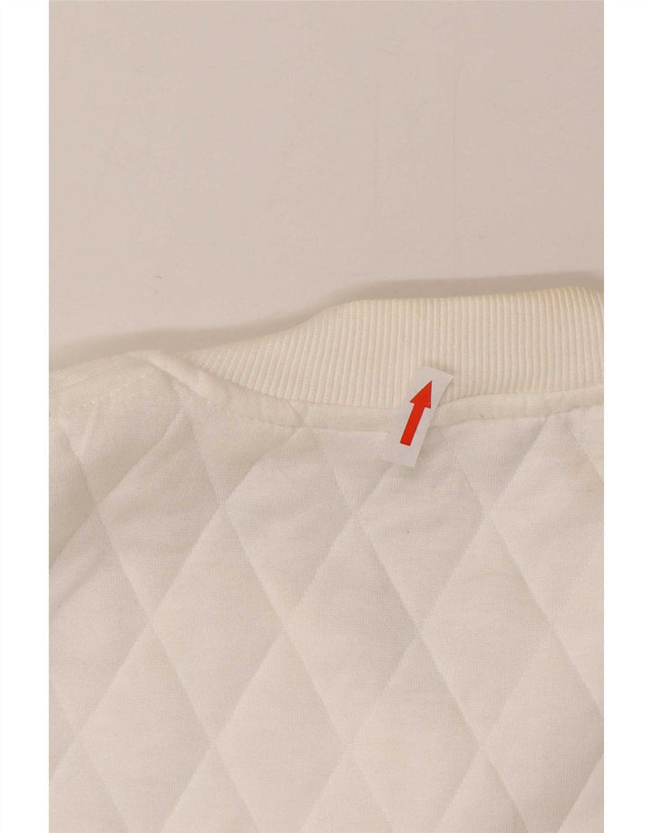 Marks & Spencer Veste matelassée pour femme UK 14 Large Blanc Polyester