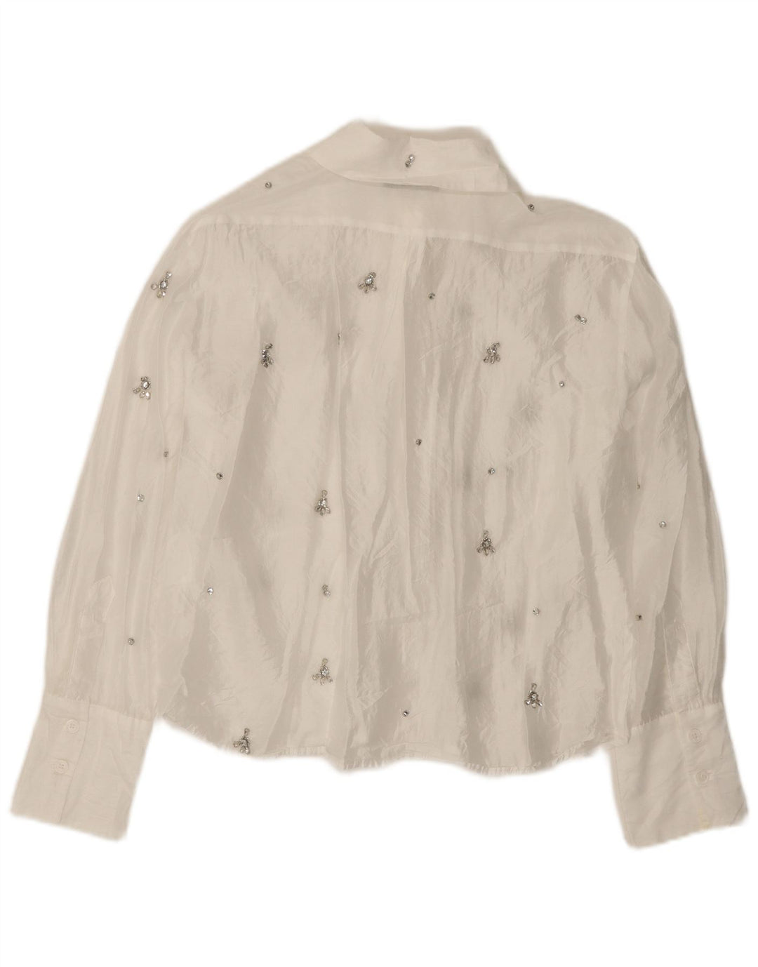 ZARA Femme Chemise Oversize Chemisier UK 6 XS Blanc