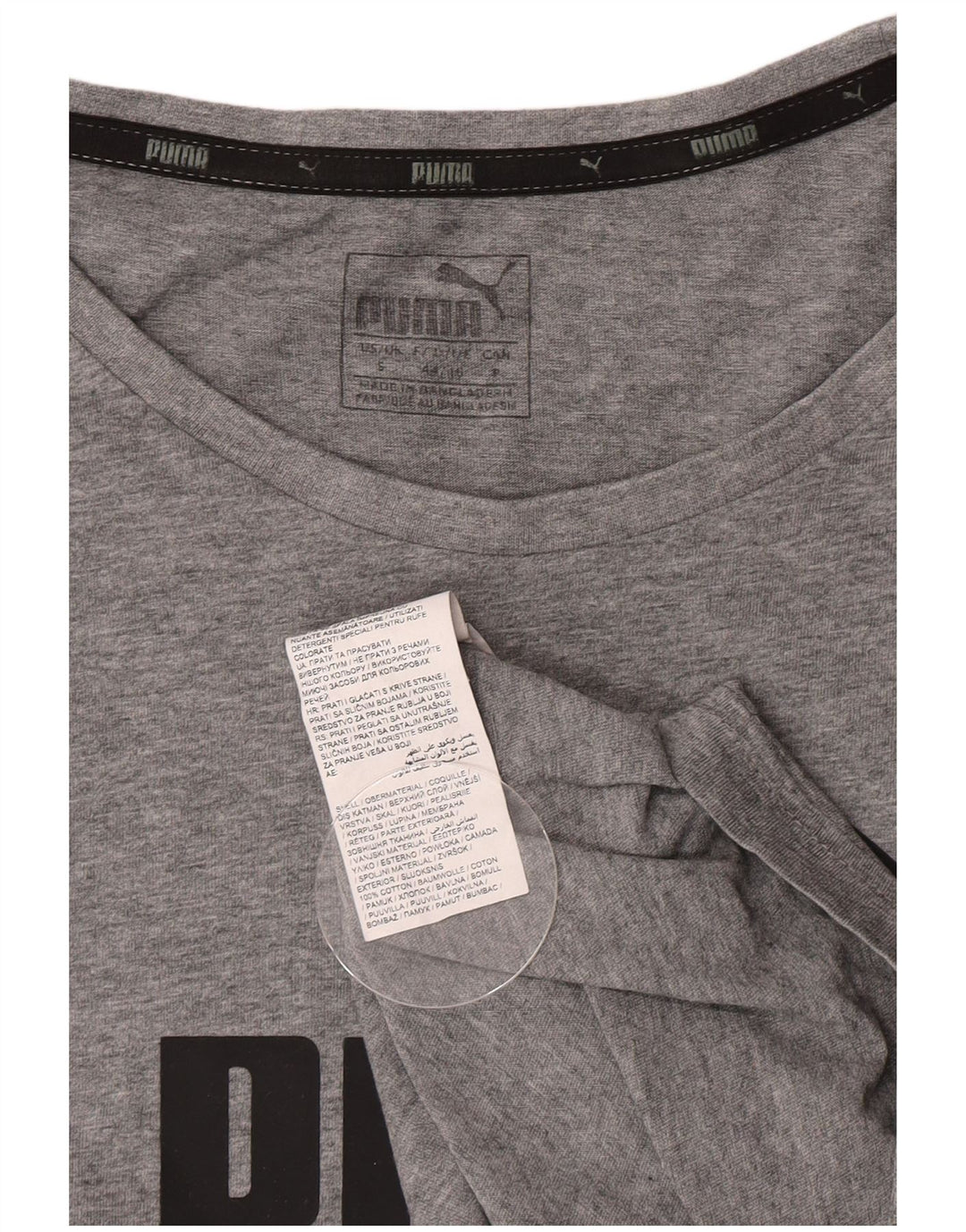 Puma T-Shirt Graphique Homme Petit Gris Coton
