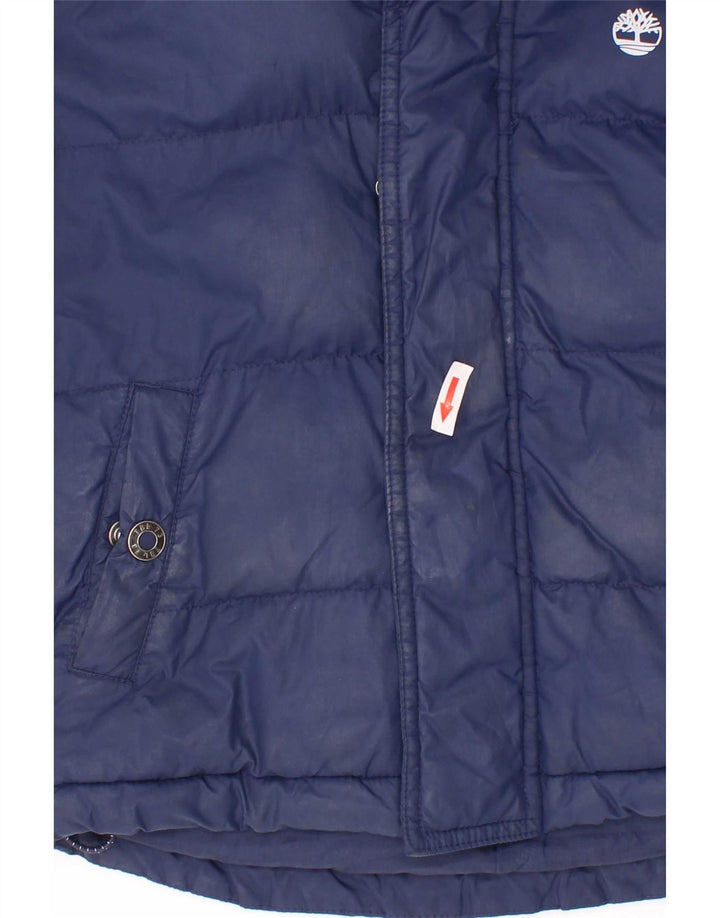Timberland Veste matelassée à capuche pour garçon 4-5 ans Bleu marine Polyester