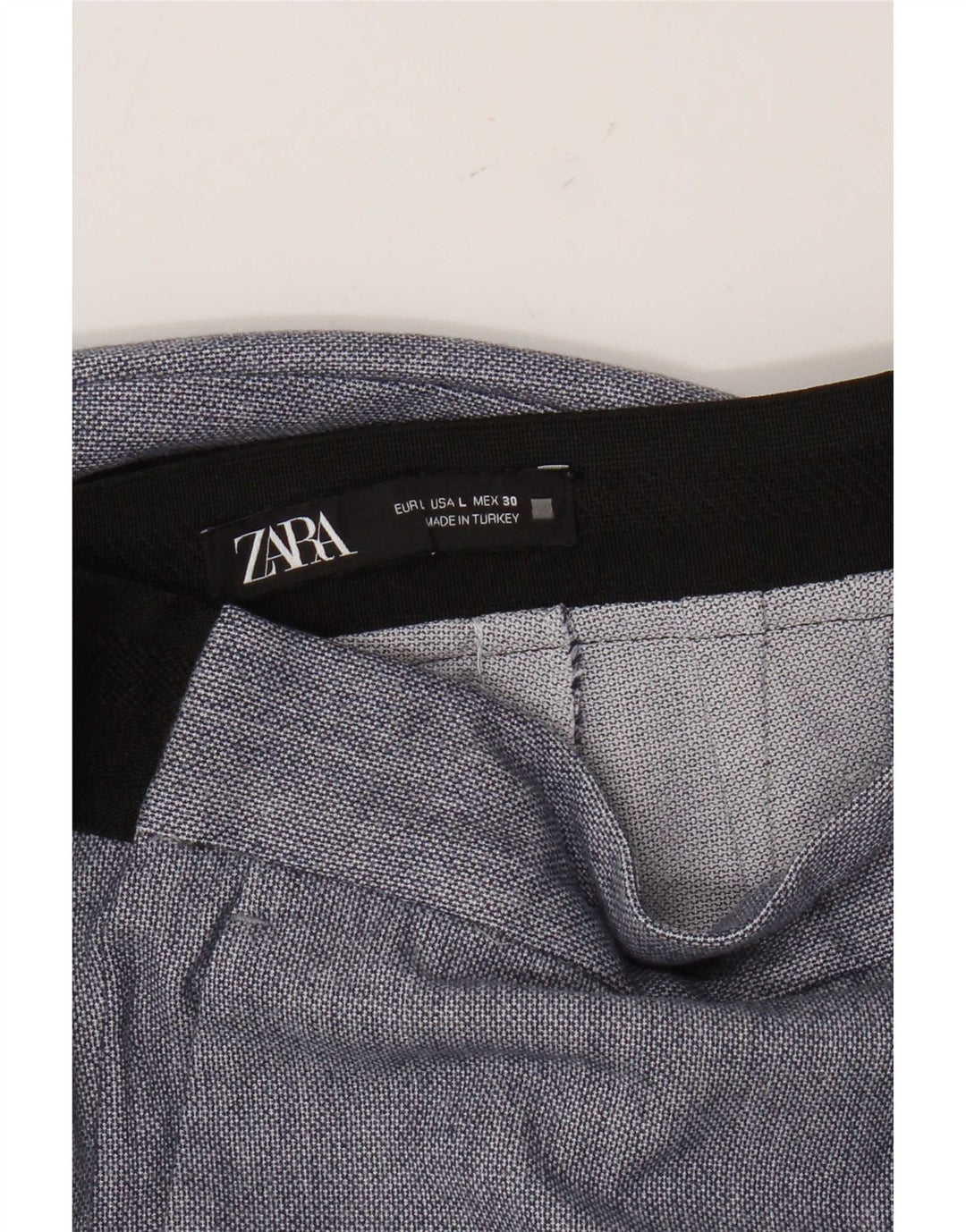 Pantalon Chino Regular Femme Zara Large W30 L27 Bleu