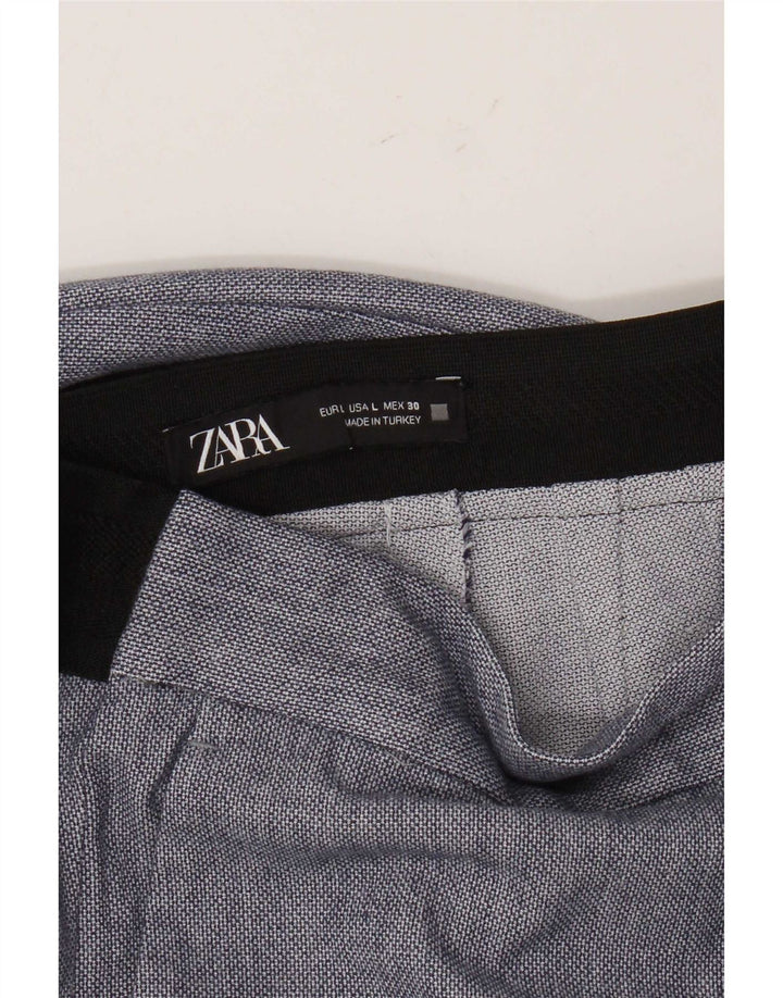 Pantalon Chino Regular Femme Zara Large W30 L27 Bleu