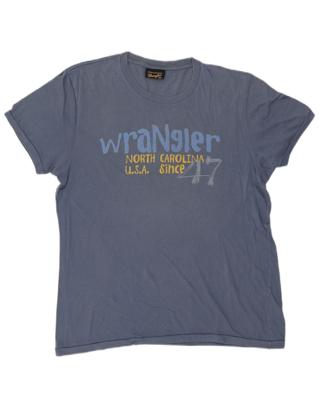 Wrangler T-shirt graphique pour homme 2XL en coton bleu
