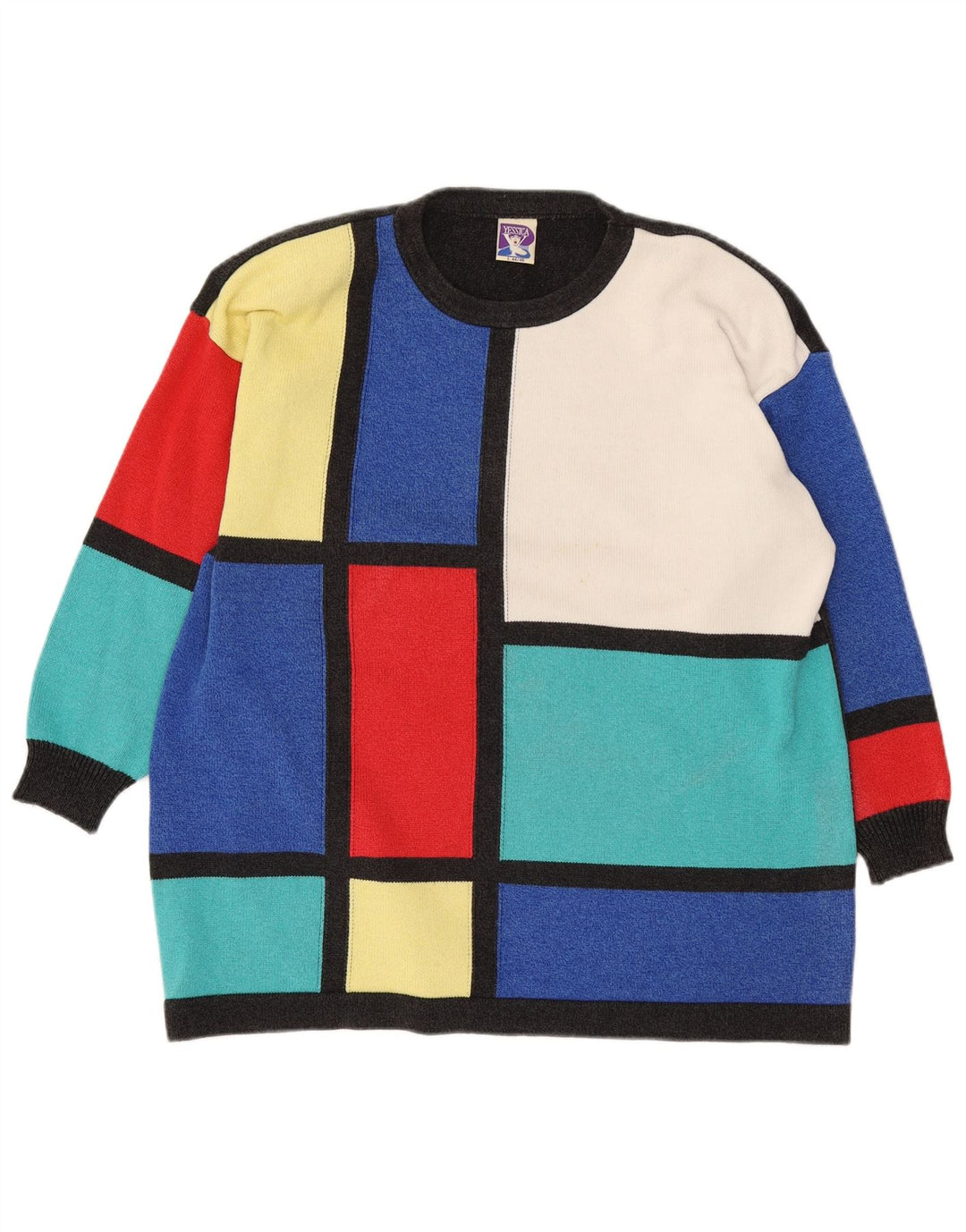Yessica Pull ras du cou pour femme EU 44/46 Large Multicolore