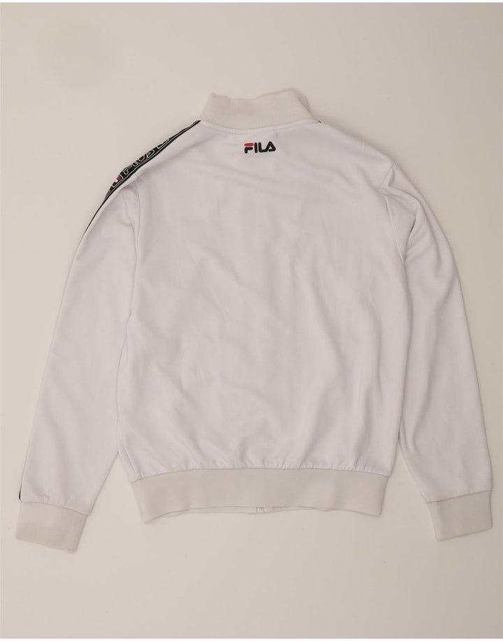 FILA Veste de survêtement graphique pour femme UK 16 Large Blanc Colorblock