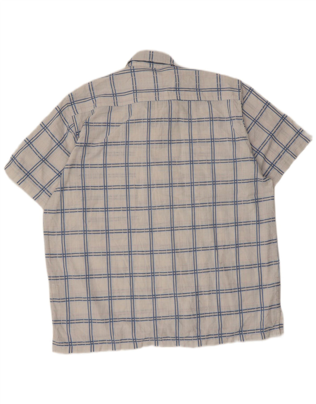 Rohan Chemise à manches courtes pour homme en polyester à grands carreaux blancs