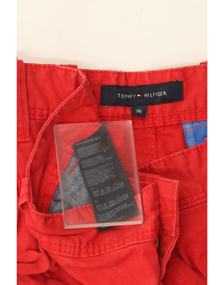 TOMMY HILFIGER Short Cargo Homme W36 Grand Rouge Coton