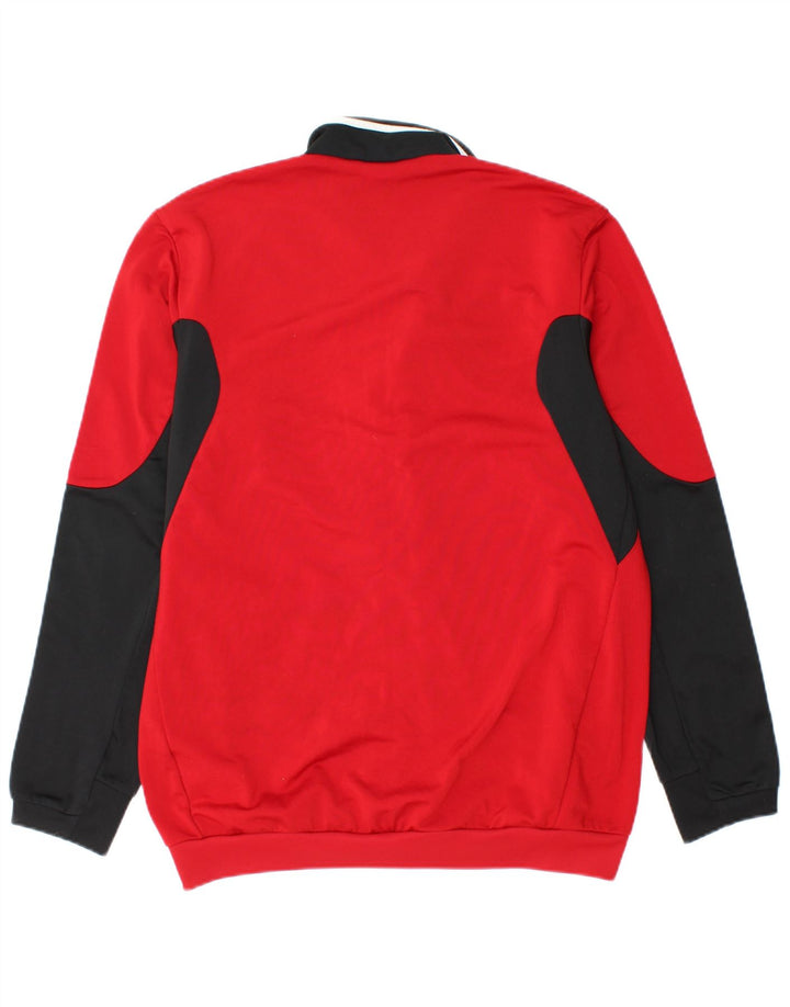 ADIDAS Veste de survêtement pour homme UK 36/38 Petit Rouge Colorblock Polyester