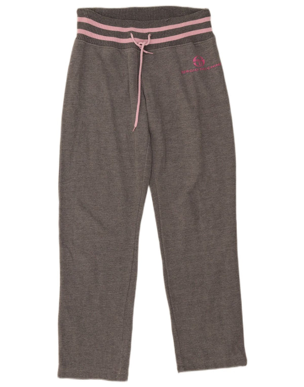 Sergio Tacchini Pantalon de survêtement pour femme UK 14 Coton gris moyen