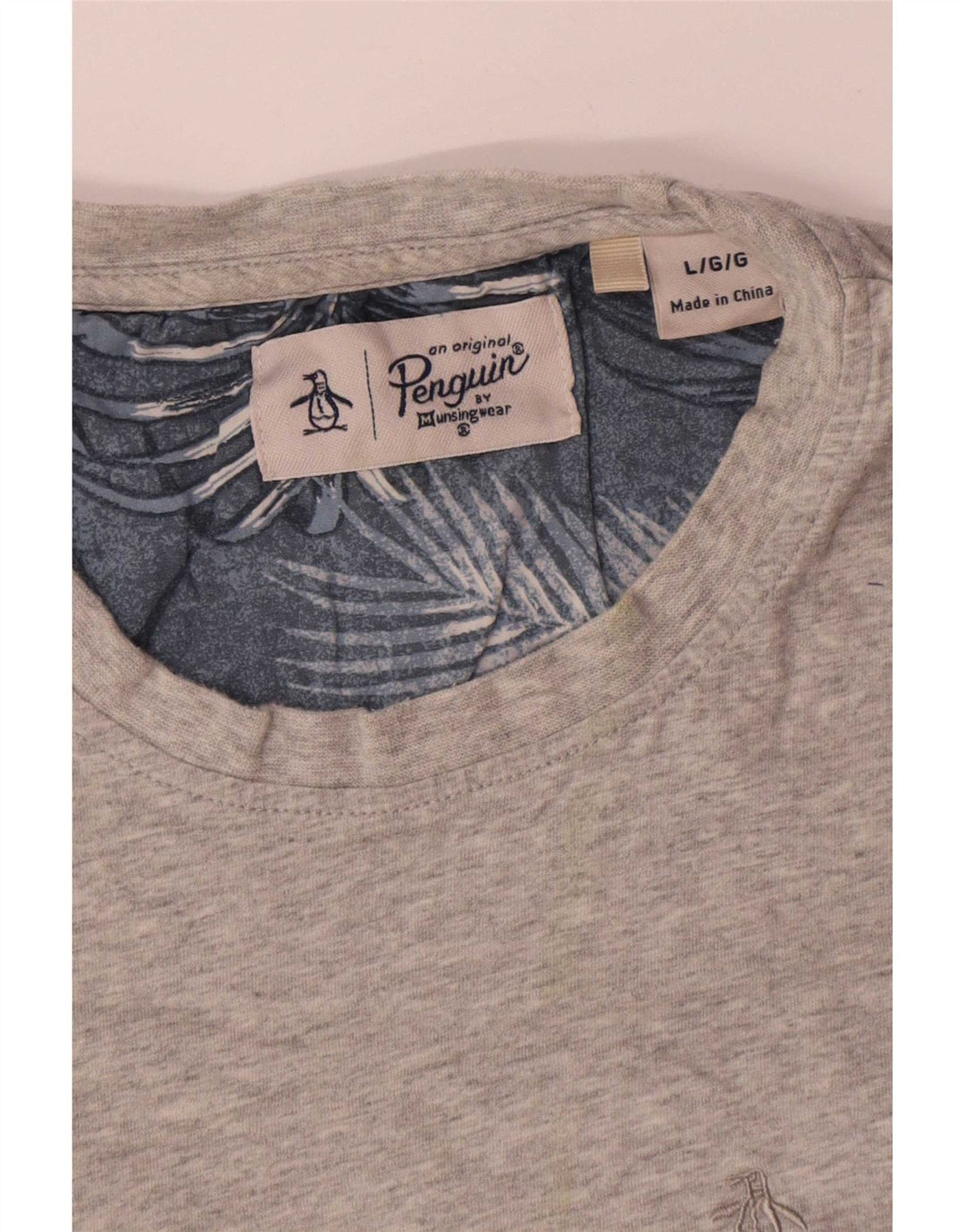 Penguin T-Shirt Homme Haut Large Gris Coton