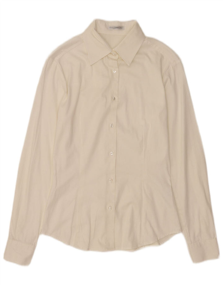 Naracamicie Chemise Femme UK 12 Coton Blanc Moyen
