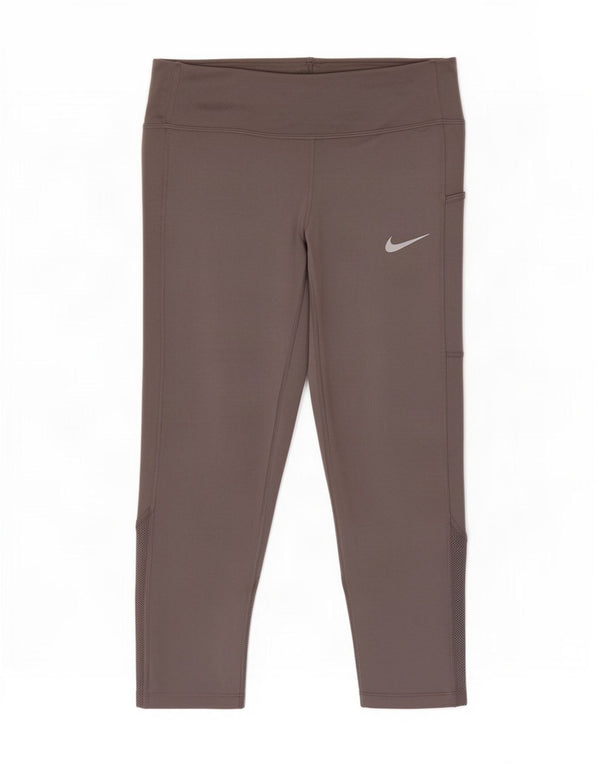 Nike Legging Capri Dri Fit pour femme UK 10 Petit Gris