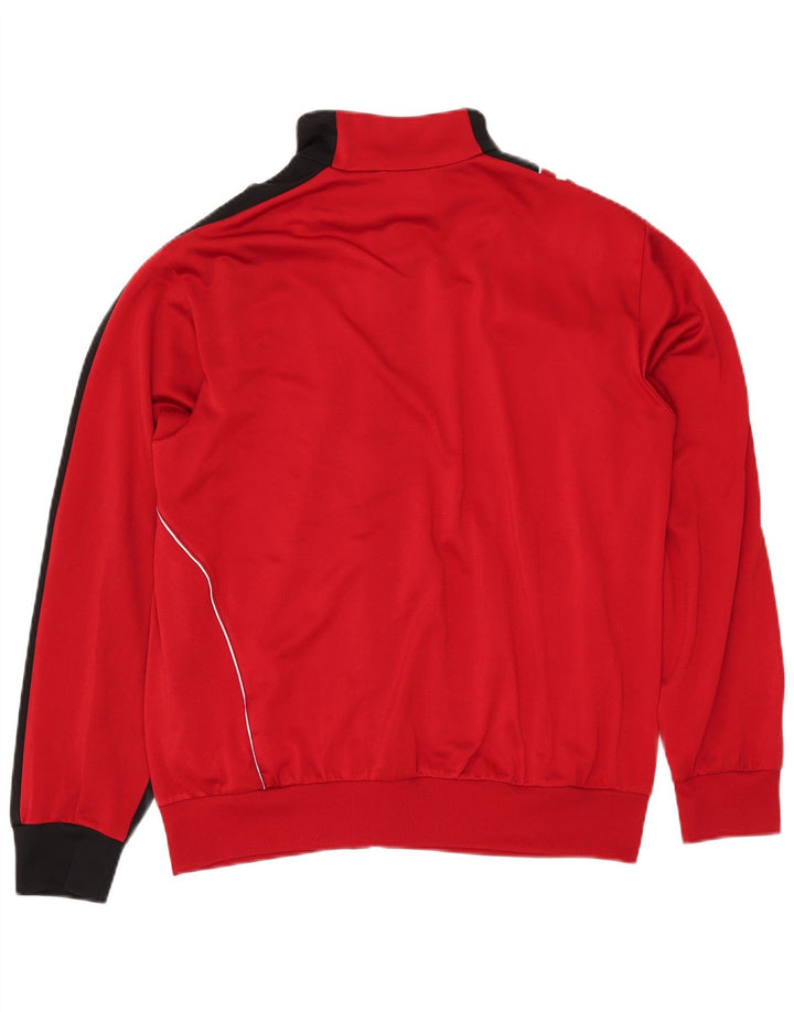 ADIDAS Veste de survêtement pour homme UK 40/42 Polyester color block rouge moyen