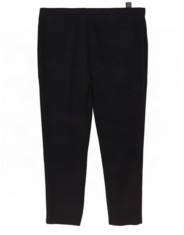 Marks & Spencer Pantalon décontracté slim pour femme UK 20 2XL W40 L27 Noir Viscose