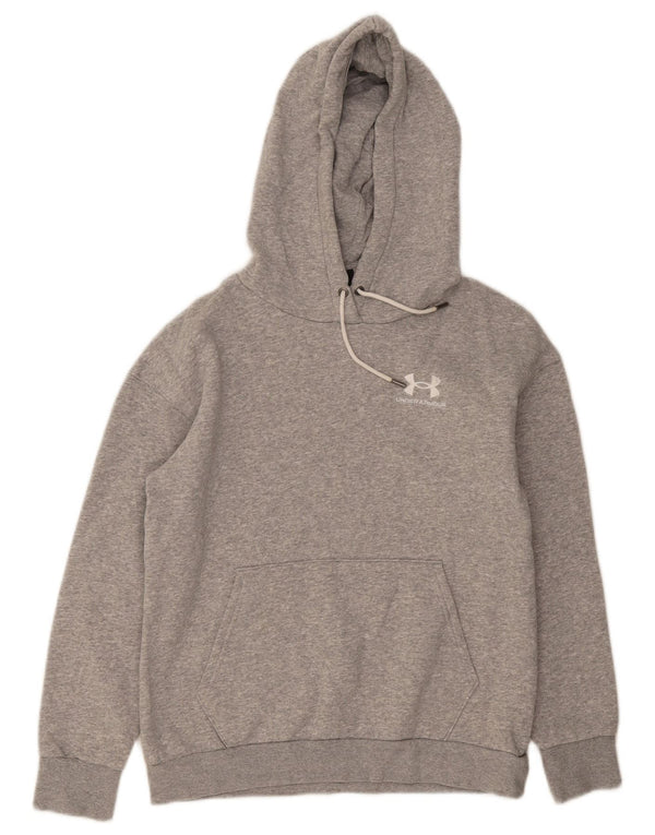 Under Armour Pull à capuche surdimensionné pour femme UK 6 XS Gris chiné en coton