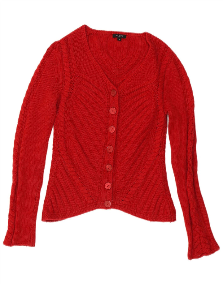 Hobbs Cardigan pour femme en laine d'agneau rouge UK 8 Small