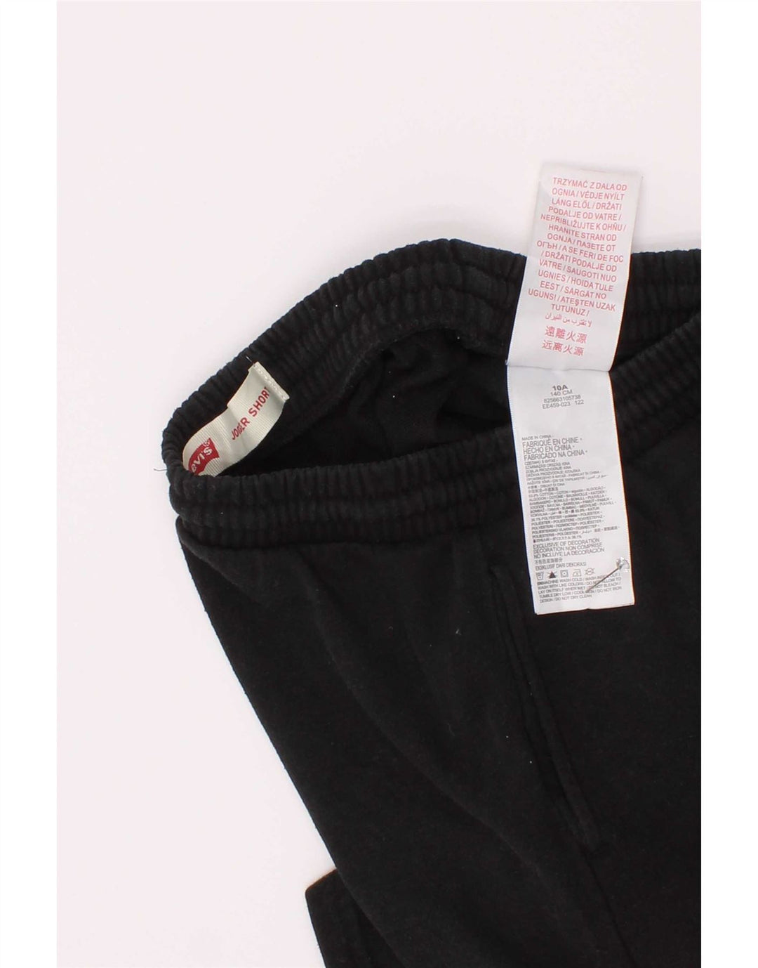 Levi's Short de Sport Graphique Garçon 9-10 Ans Coton Noir