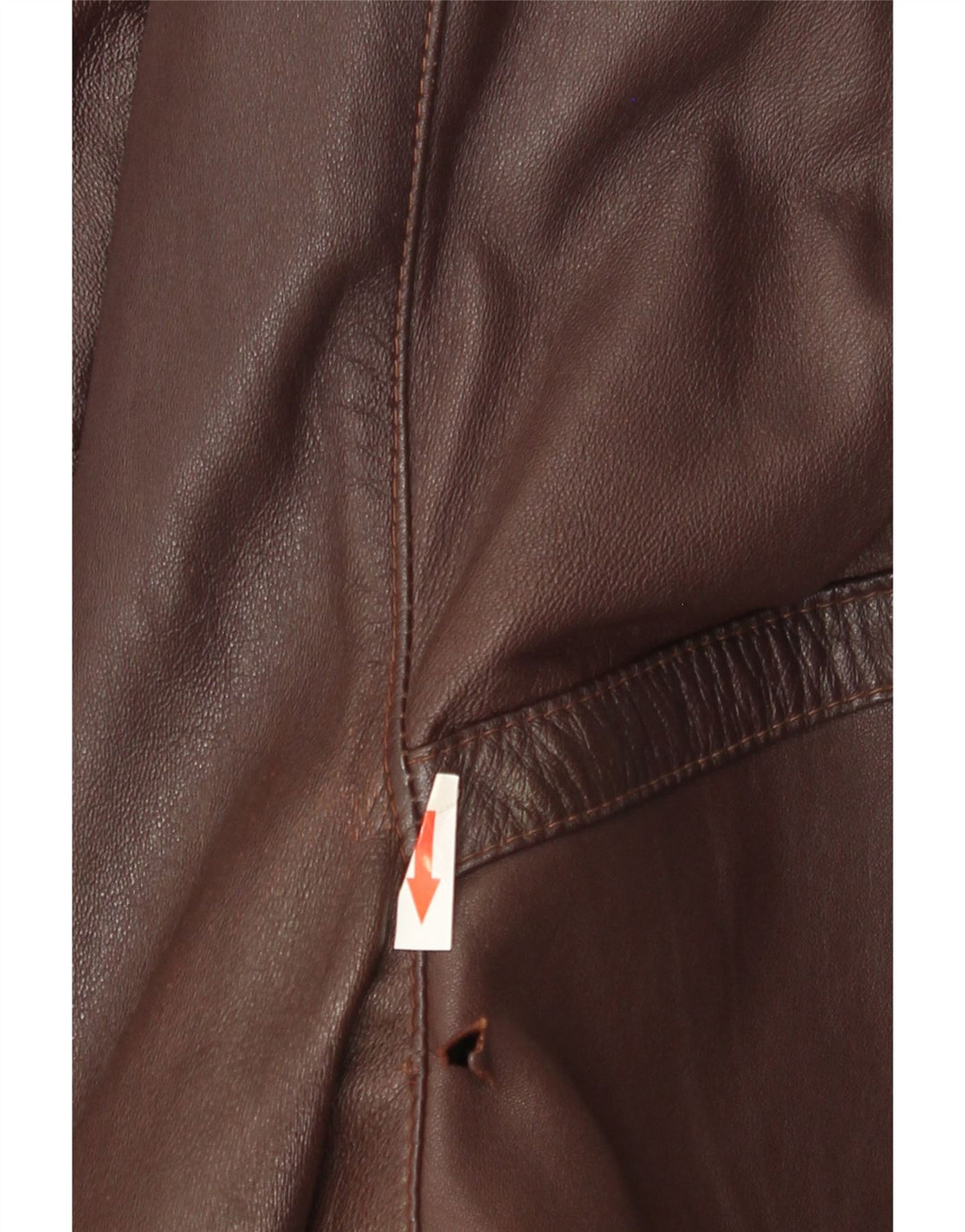 manteau en cuir surdimensionné femme vintage EU 40 cuir brun moyen