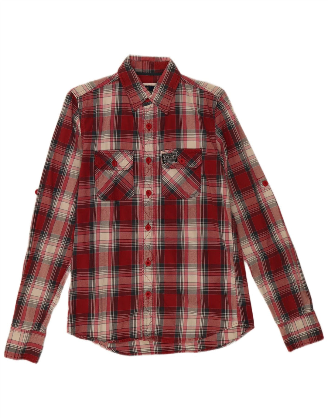 SUPERDRY Chemise Flanelle Homme Carreaux Rouge Moyen