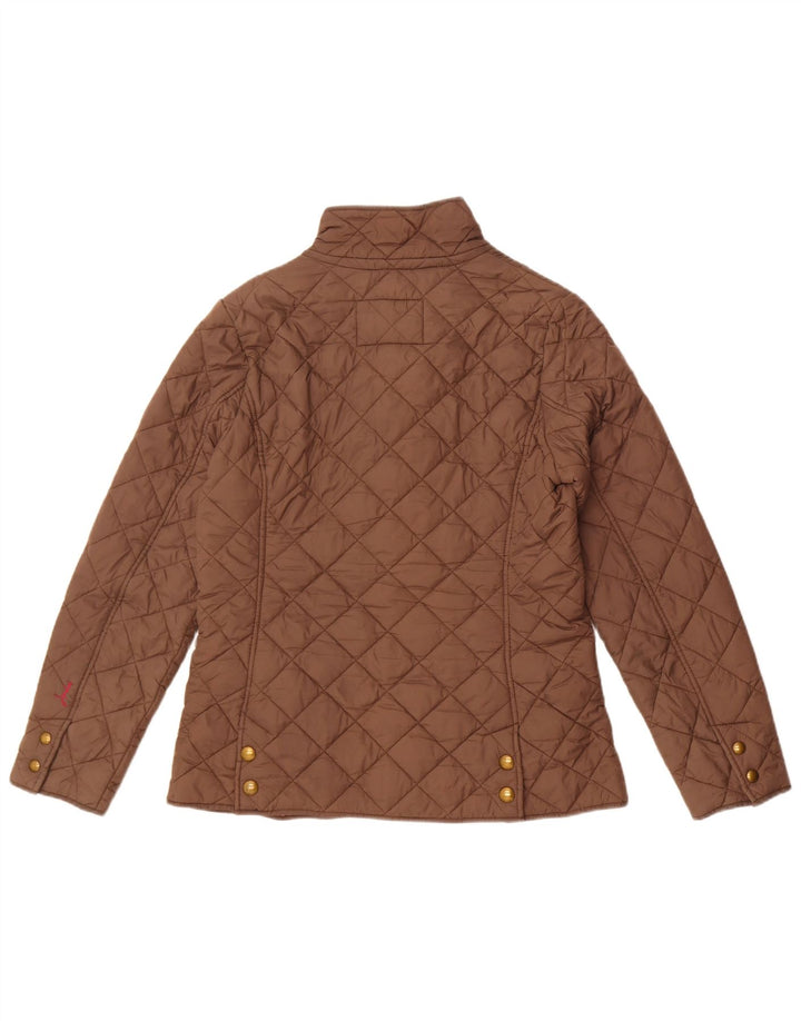 Joules Veste matelassée pour femme UK 12 Gris moyen Coton