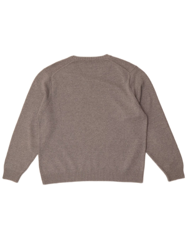 Marks & Spencer Pull à col en V Blue Harbour pour homme UK 41/43 Large Gris