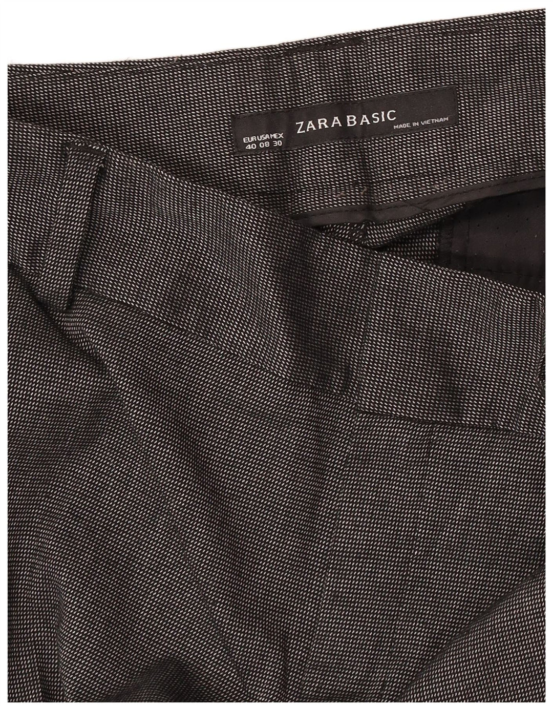 Zara Pantalon Chino Bootcut Femme EU 40 Moyen W30 L32 Gris Taché