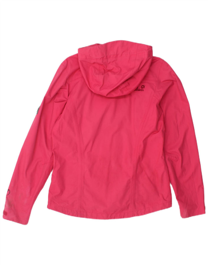 JACK WOLFSKIN Veste de pluie à capuche pour femme UK 10 Small Rose Polyamide