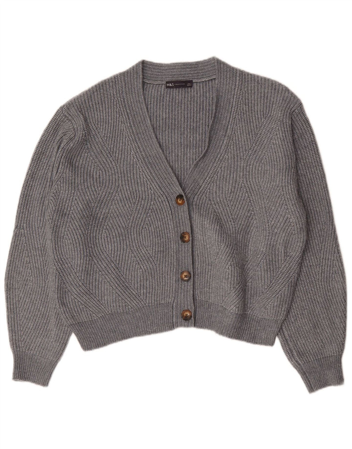 Marks & Spencer Pull cardigan surdimensionné pour femme UK 16 Large Gris