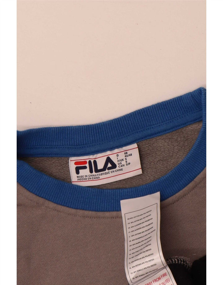 Fila Homme Graphic Sweatshirt Jumper Petit Multicolore Colourblock Coton