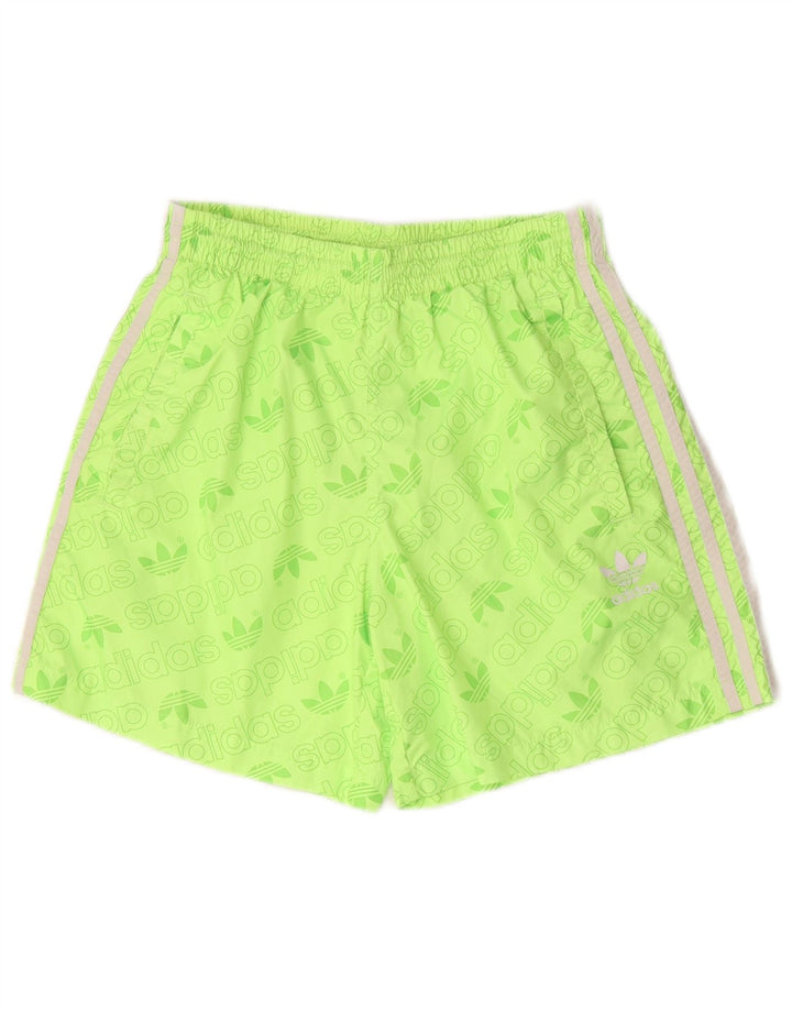 Adidas Short de sport graphique pour homme Petit vert Polyester