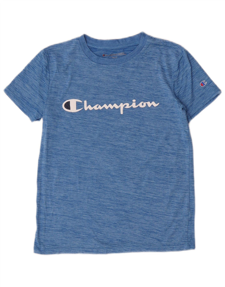 Champion T-Shirt Graphique Garçon 10-11 ans Bleu Moucheté Polyester