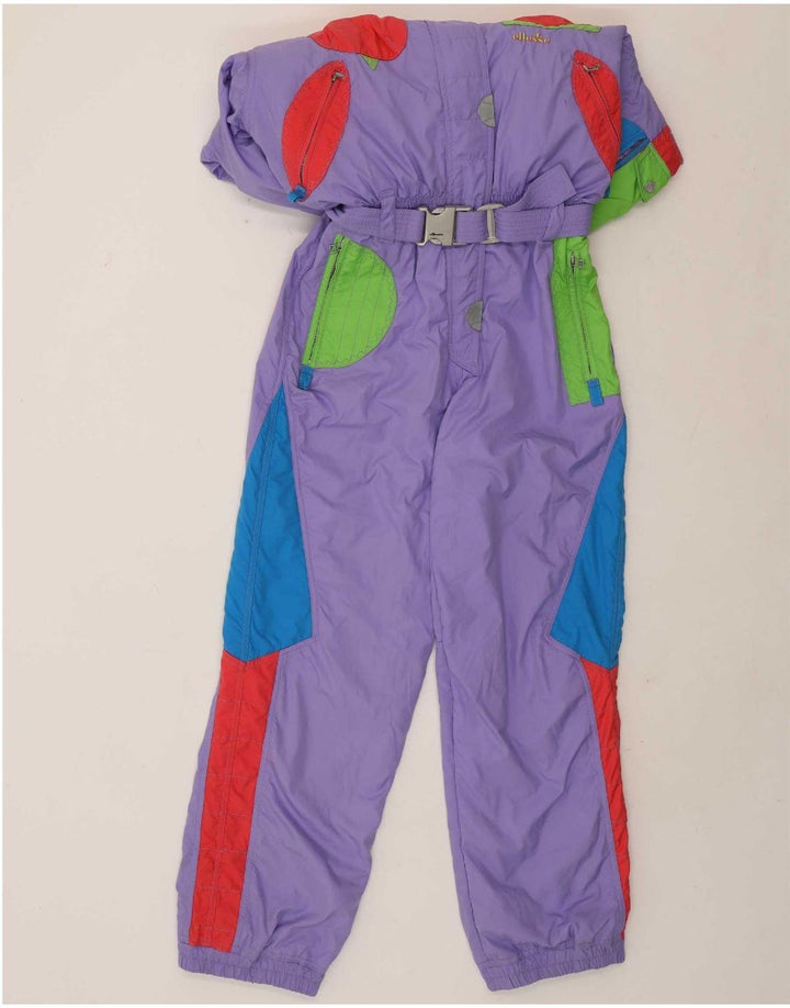 Ellesse Combinaison de Ski Femme IT 44 Violet Moyen Colorblock Polyester