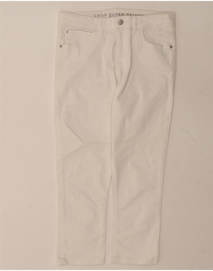 Marks & Spencer Jean court pour femme UK 12 Medium W30 L21 Blanc