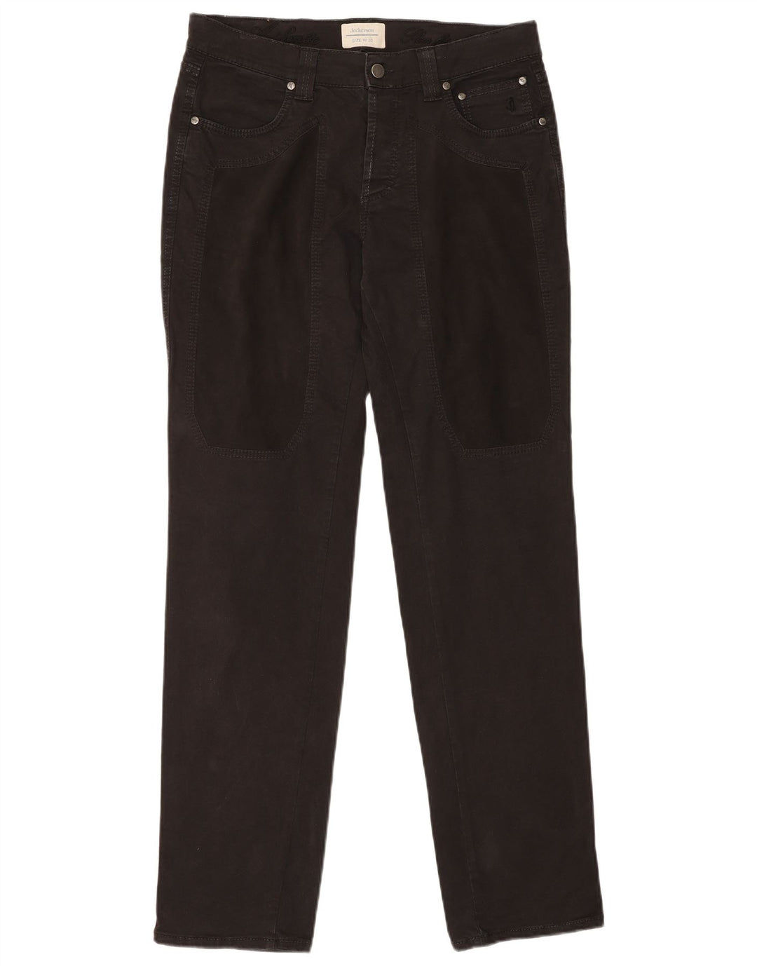 JECKERSON Mens Slim Jeans W33 L33 Black Cotton