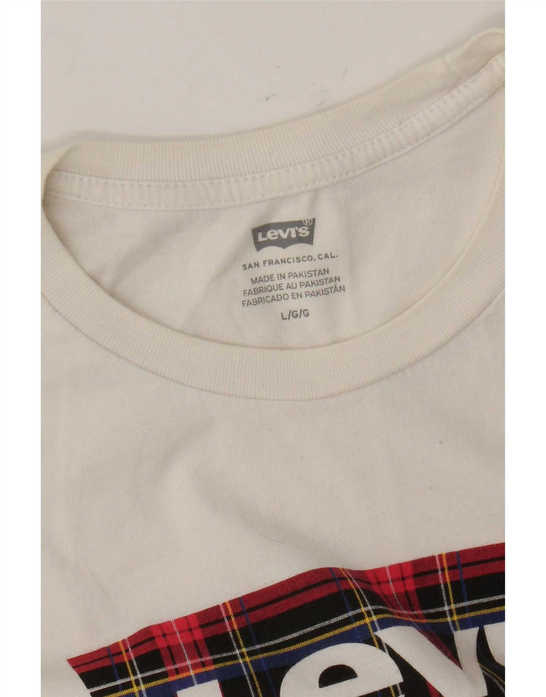 Levi's T-Shirt Graphique Haut Large Homme Blanc Cassé